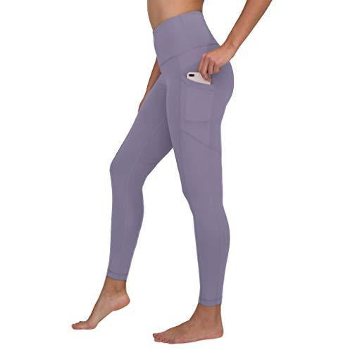 90 Degree By Reflex Womens Power Flex Yoga Pants - Plum Frost - XL