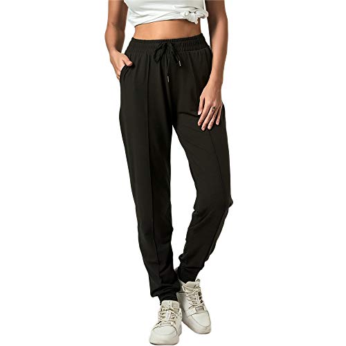 FITNEXX Women's Active Sweatpants Workout Yoga Joggers Pants Ultra Soft Lounge Drawstring Loose Sweat Pants with Pockets Black