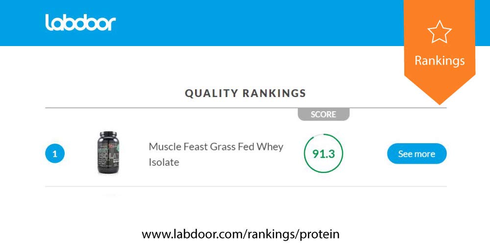 Grass Fed Whey Protein Isolate by Muscle Feast | All Natural and Hormone Free (5lb, Chocolate)