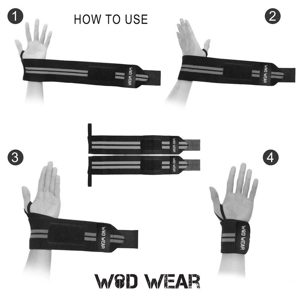 Elastic Wrist Wraps - 18 Inch Pair for Fitness, Powerlifting, Bodybuilding, Weight Lifting, Cross-Training Wrist Supports for Weight Training - with Hook and Loop Grip (Diamond)
