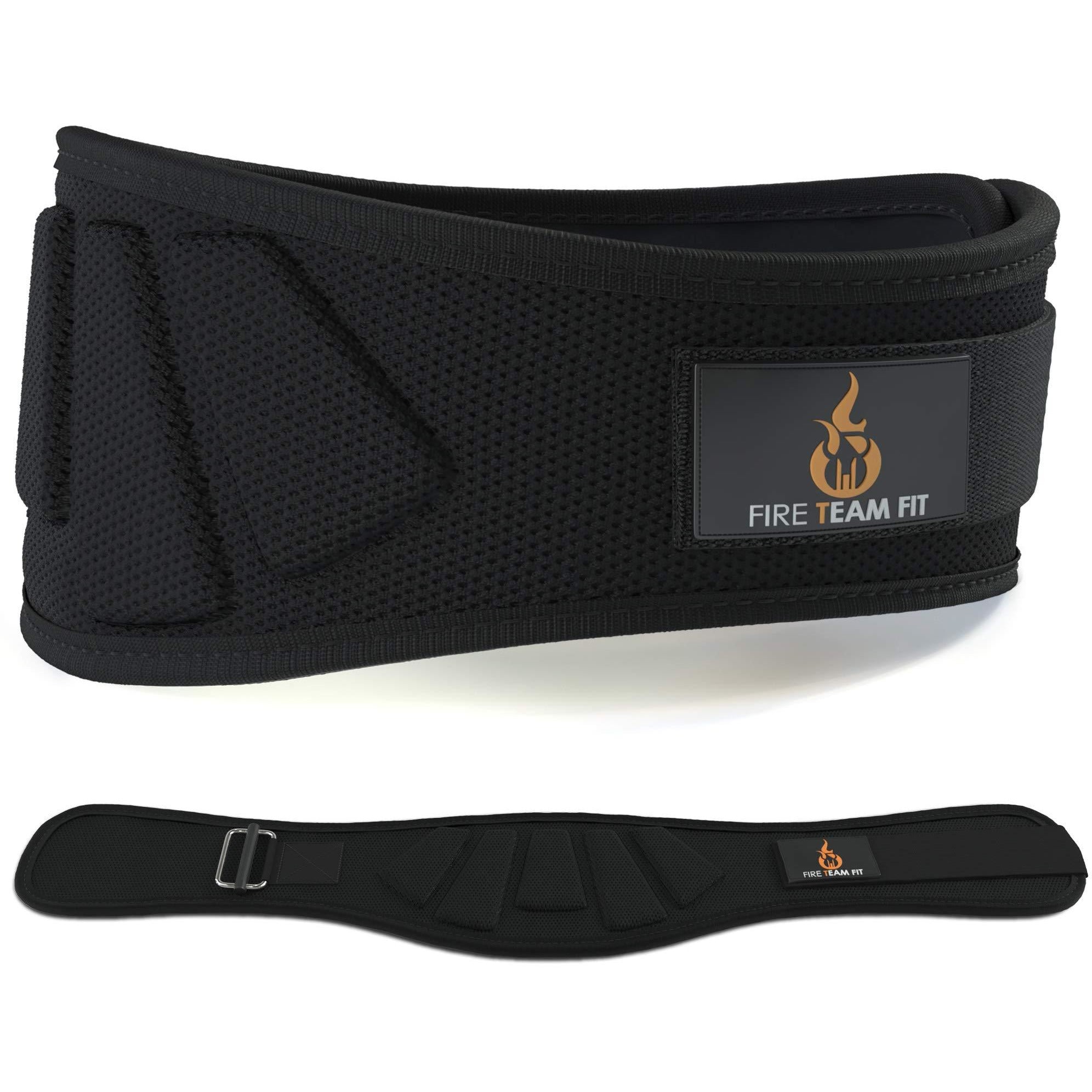 Fire Team Fit Lifting Belt, Gym Belt, Weight Lifting Belts, Weight Belts for Lifting (Black, 32" - 38" Around Navel, Medium)