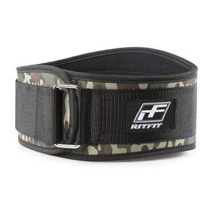 RitFit Weight Lifting Belt - Great for Squats, Crossfit, Lunges, Deadlift, Thrusters - Men and Women - 6 Inch Black (Camouflage, M(30-36''))