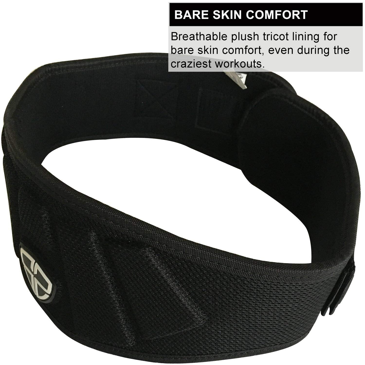 Steel Sweat Weight Lifting Belt - Nylon 6-inch Firm & Comfortable Back Support, Best for Workouts at The Gym, Weightlifting or Crossfit. Easily Adjustable MAXE Black XXL