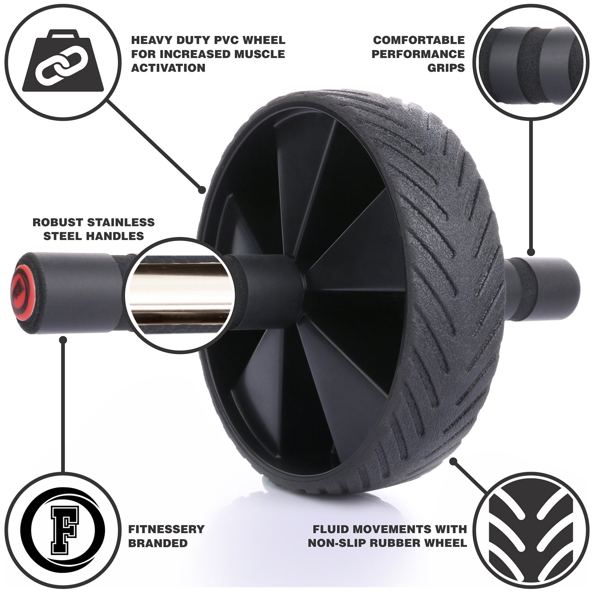 Ab Roller for Abs Workout - Ab Roller Wheel Exercise Equipment - Ab Wheel Exercise Equipment - Ab Wheel Roller for Home Gym - Ab Machine for Ab Workout - Ab Workout Equipment - Abs Roller Ab Trainer