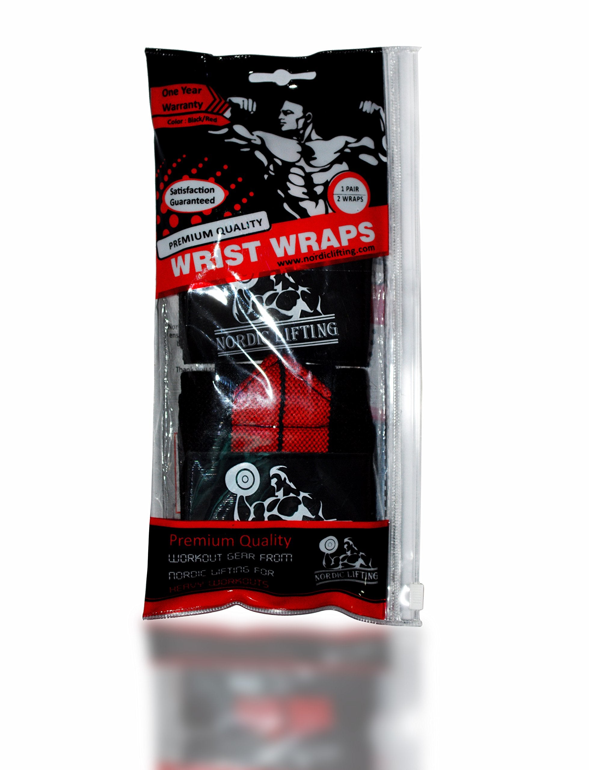 nordic training gear Nordic Lifting Wrist Wraps (1 Pair/2 Wraps) 14" for Weightlifting
