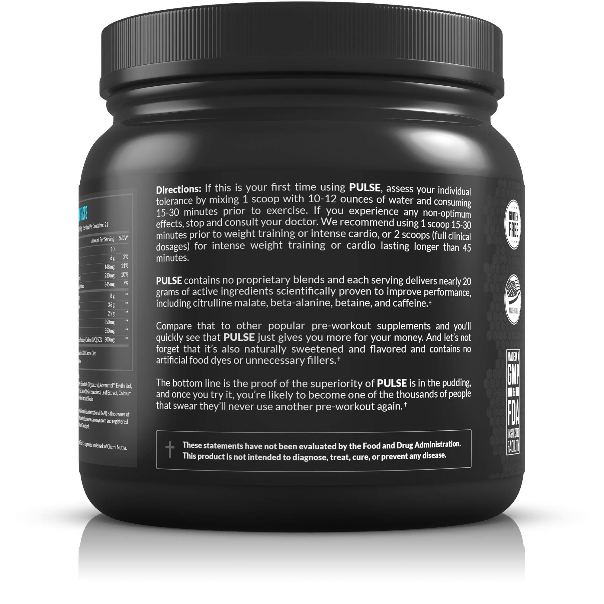 Legion Pulse Pre Workout Supplement - All Natural Nitric Oxide Preworkout Drink to Boost Energy & Endurance. Creatine Free, Naturally Sweetened & Flavored, Safe & Healthy. Fruit Punch, 21 Servings