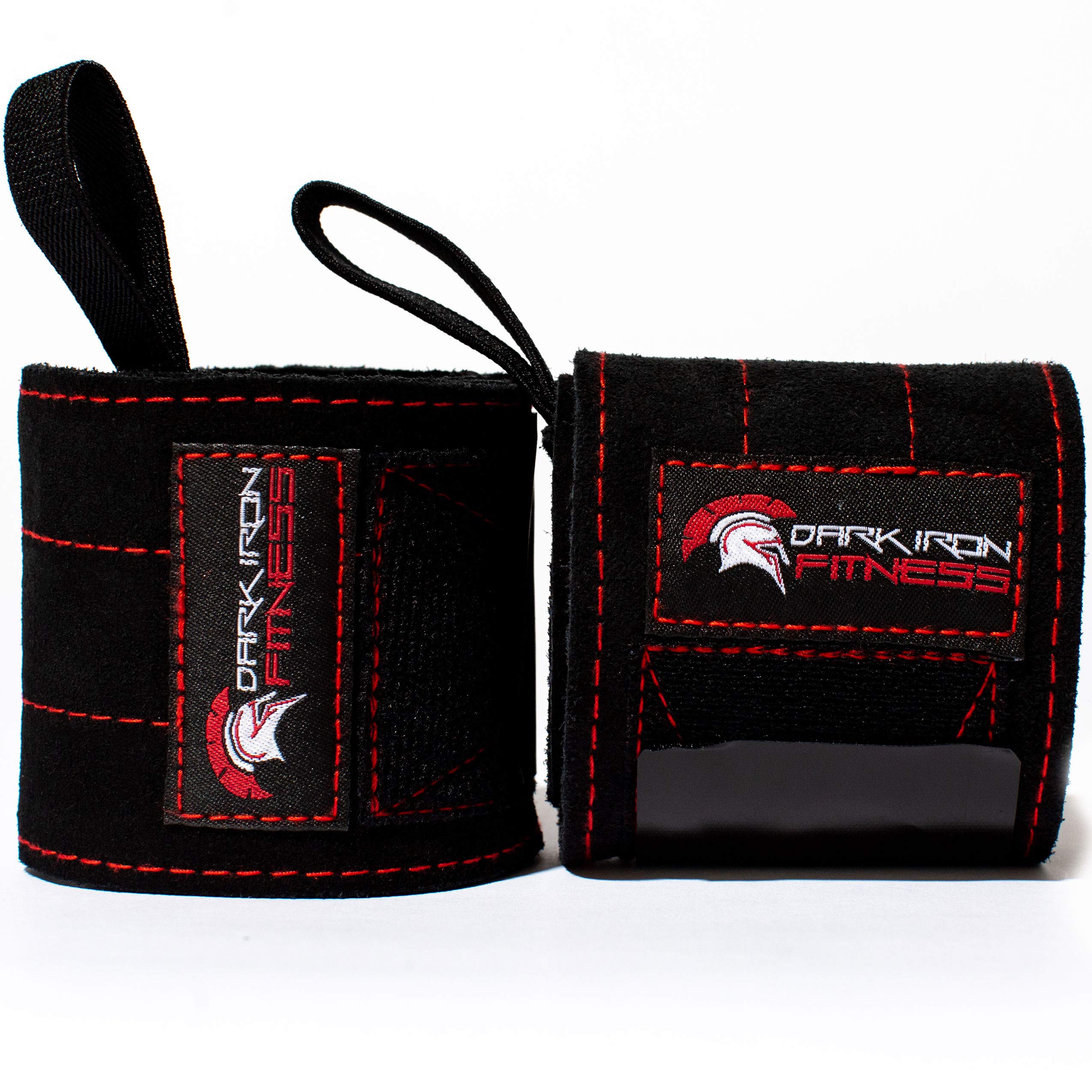 Dark Iron Fitness Leather Weight Lifting Wrist Wraps - Brace for Lifting