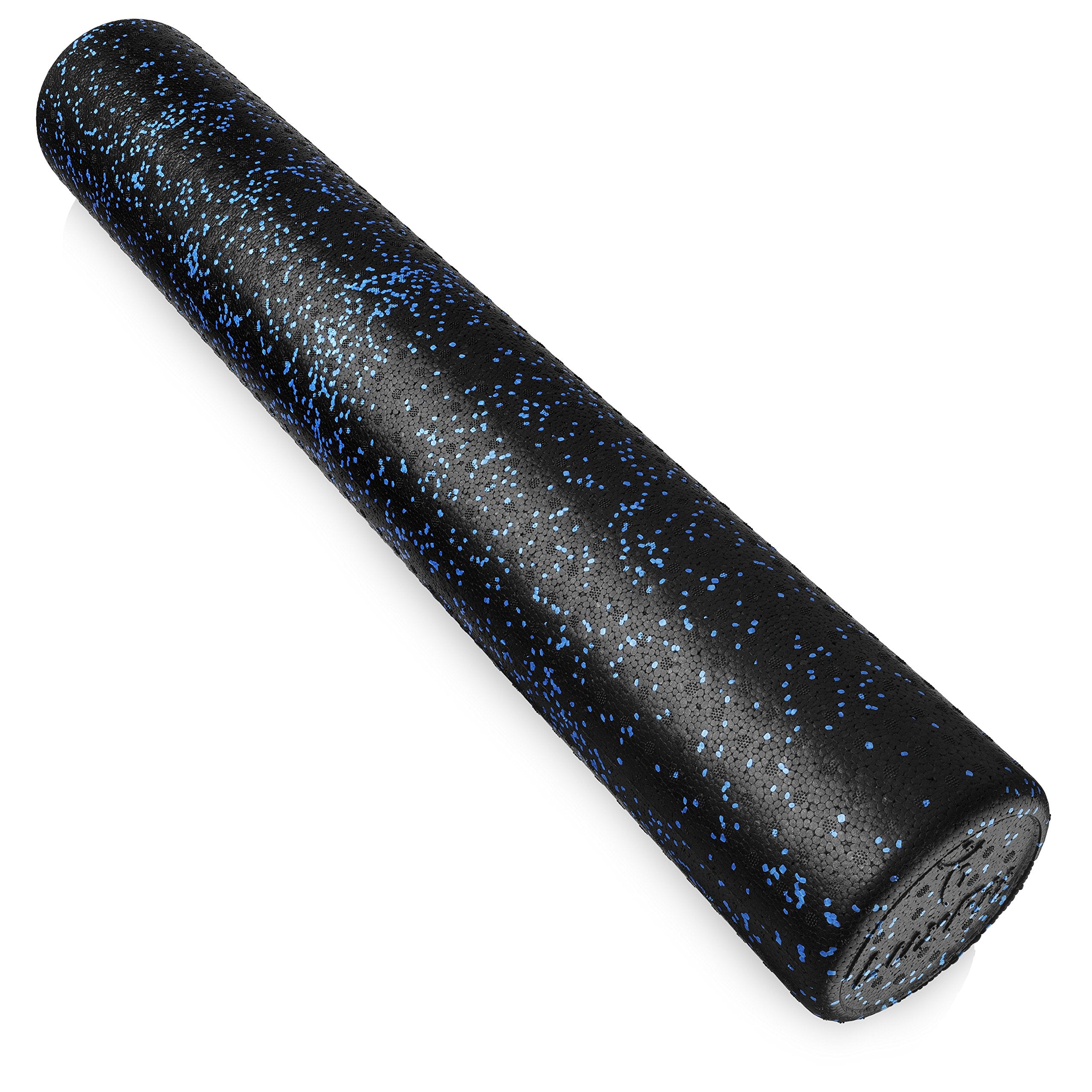 LuxFit Extra Firm Speckled Foam Roller with Online Instructional Video (Blue, 18-Inch)