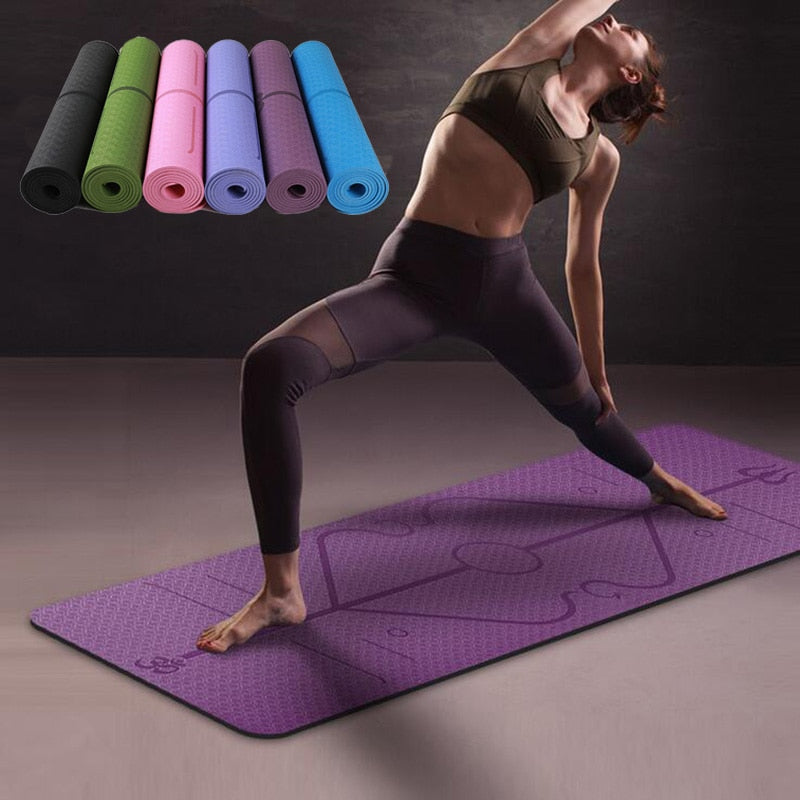 Tranquility 6mm Yoga Mat with Position Line